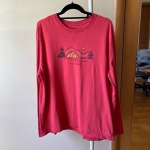 Orange Long sleeve Life is Good T